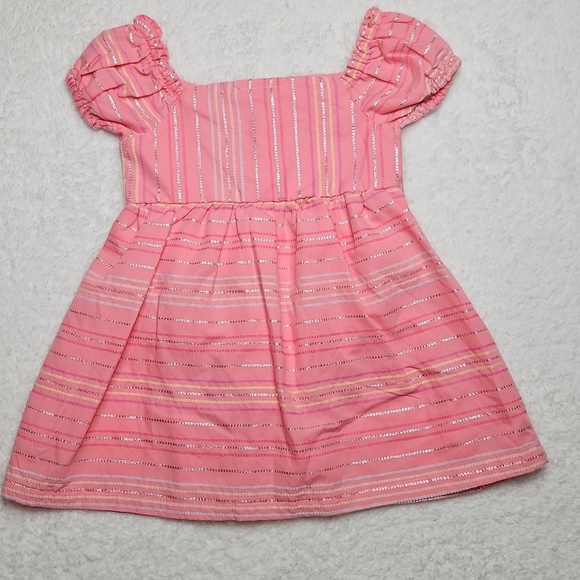 Penelope Mack Pink Striped Girl's Dress 12 Months - Picture 4 of 4
